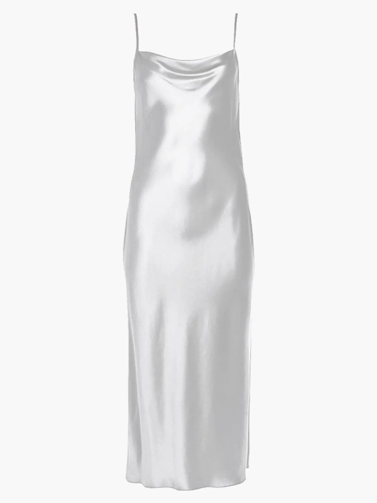 Mi Jong Lee Draped Spaghetti Strap Midi Dress