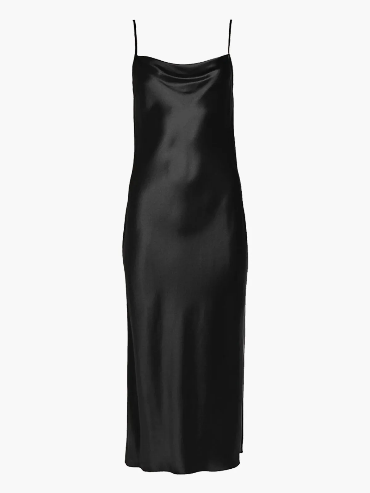 Mi Jong Lee Draped Spaghetti Strap Midi Dress