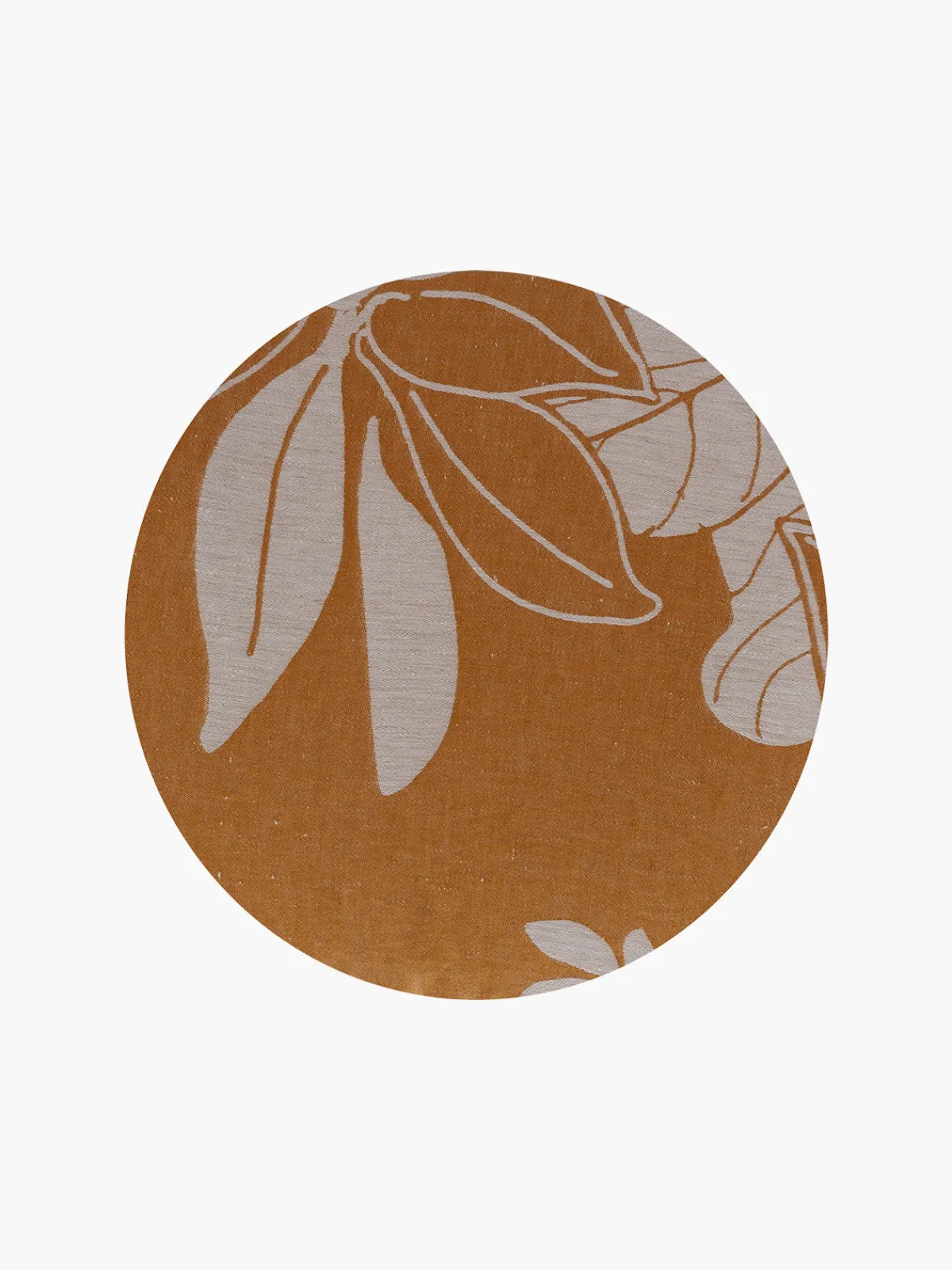 Moye Linen Damask Tutti Le Foglie Charger Plate