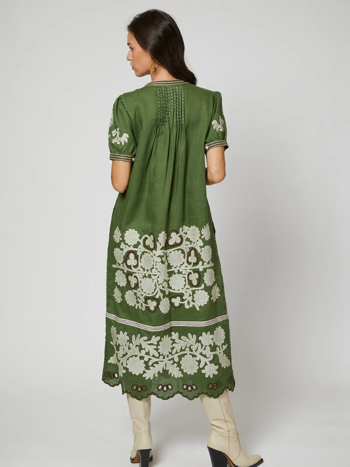 Larkin Lane Natalia Ukrainian Embroidered Dress