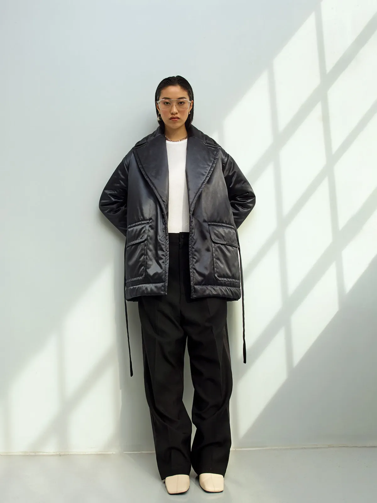 Caalo Sustainable Satin Down Coat