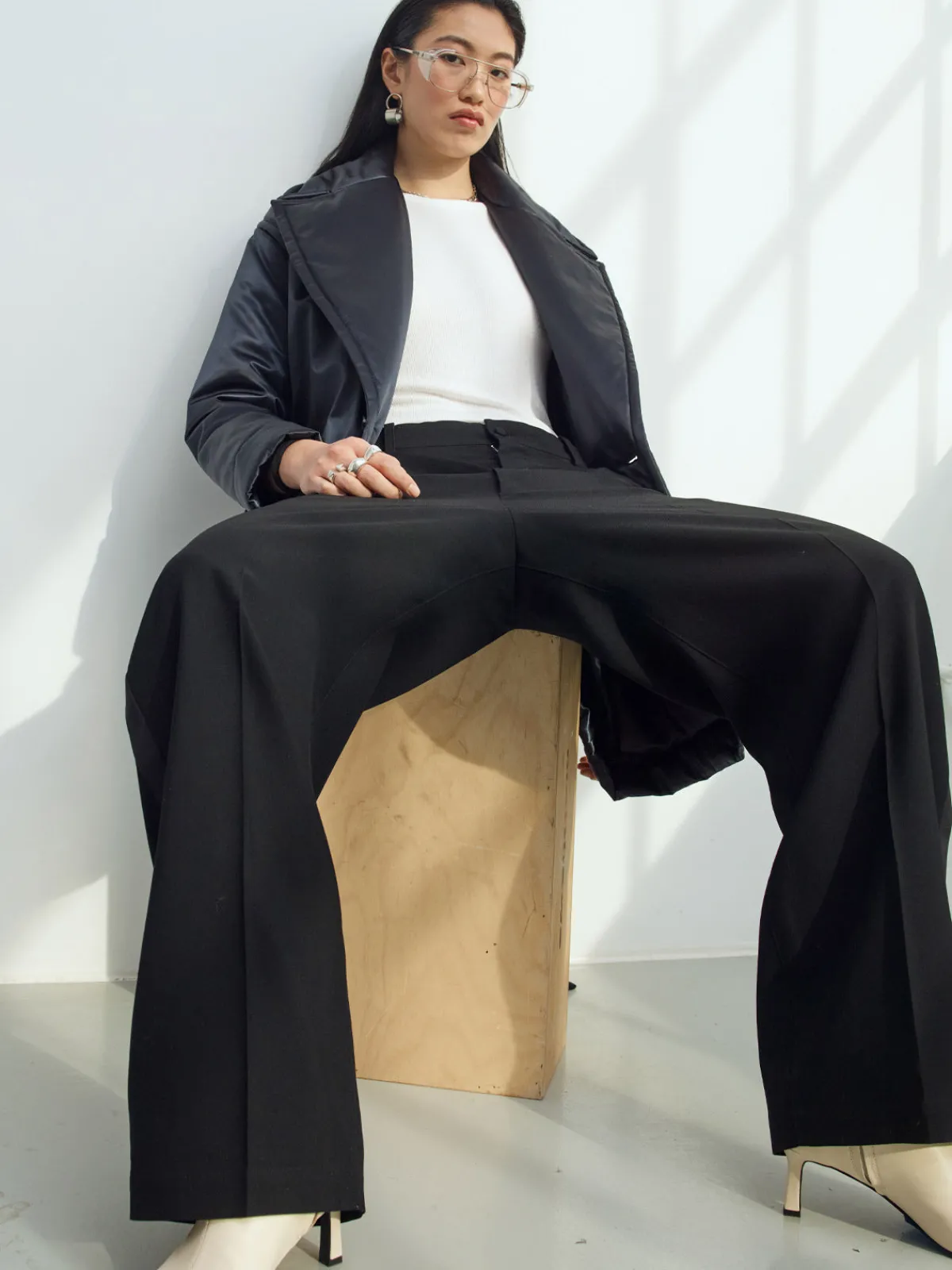 Caalo Sustainable Satin Down Coat