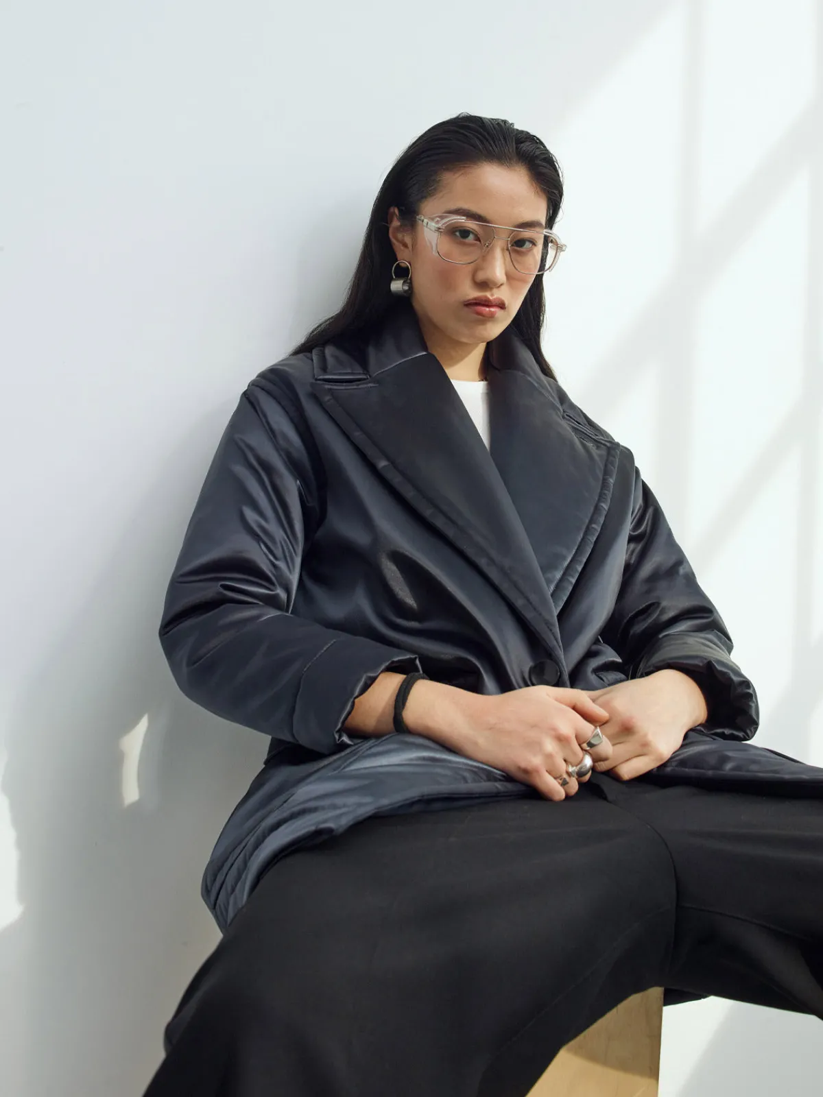 Caalo Sustainable Satin Down Coat