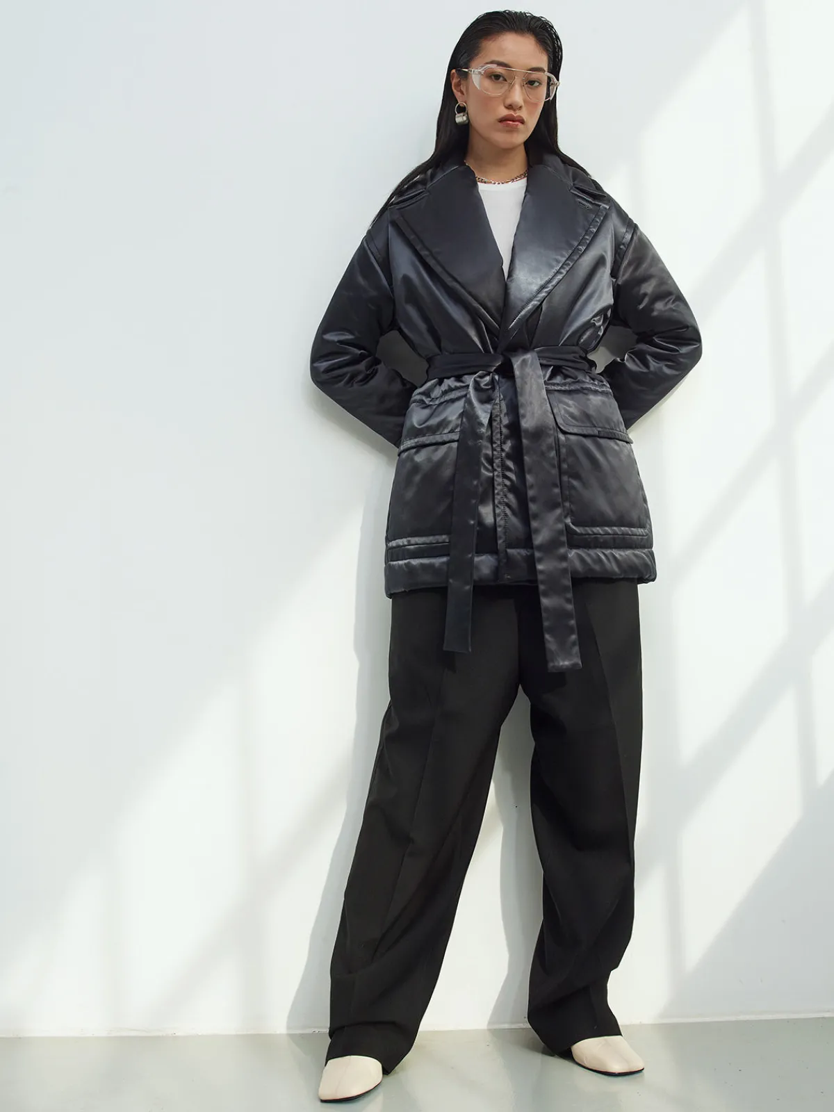 Caalo Sustainable Satin Down Coat