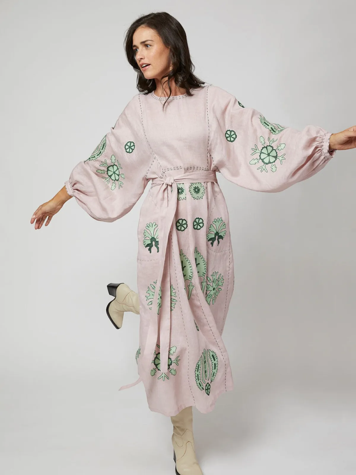 Larkin Lane Carolyna Ukrainian Embroidered Dress