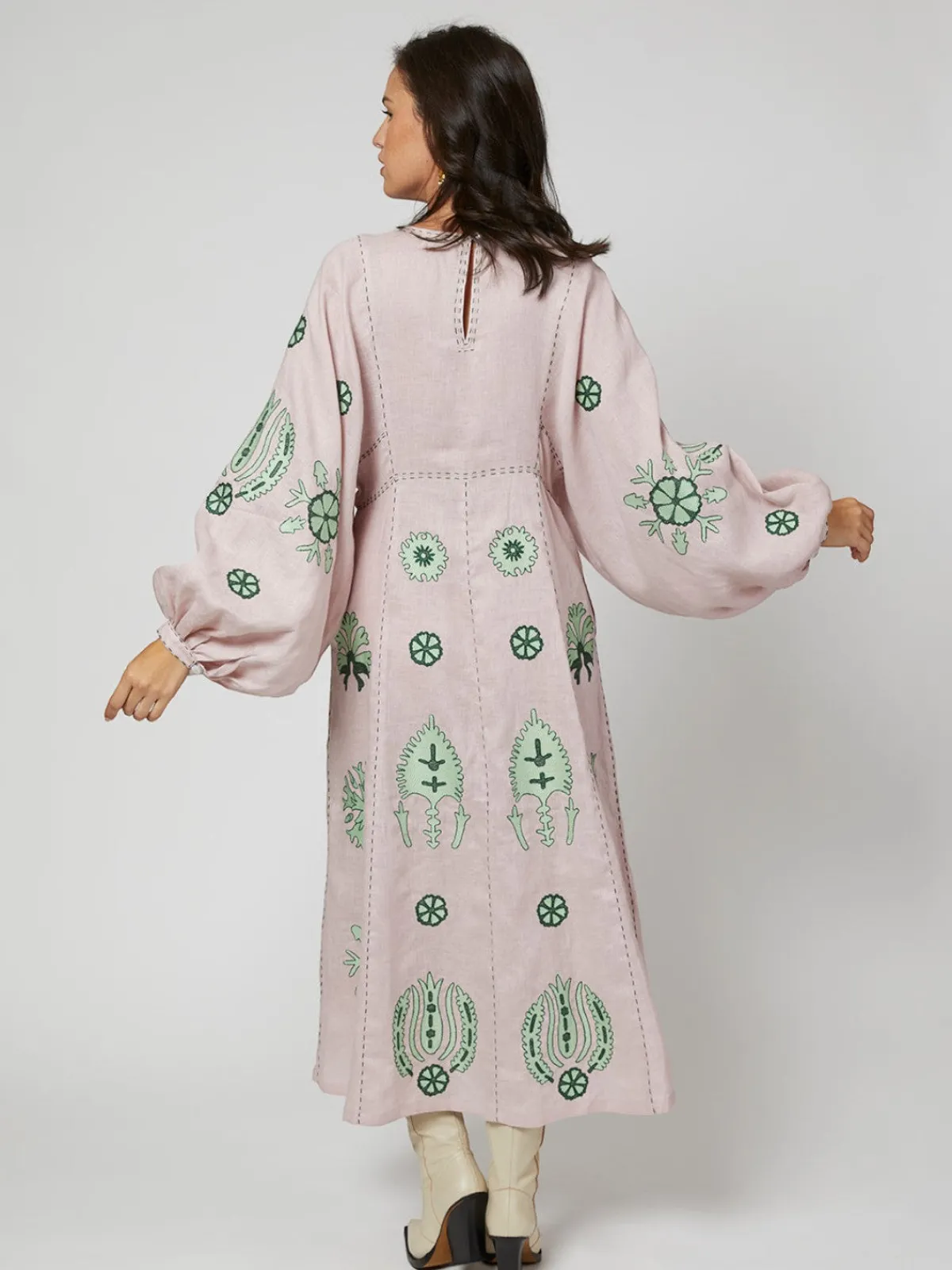 Larkin Lane Carolyna Ukrainian Embroidered Dress