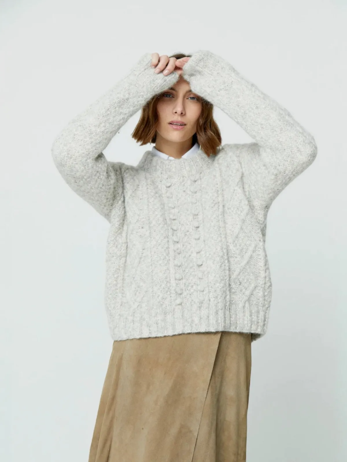 Tejido Fisher Seed Puff Pullover