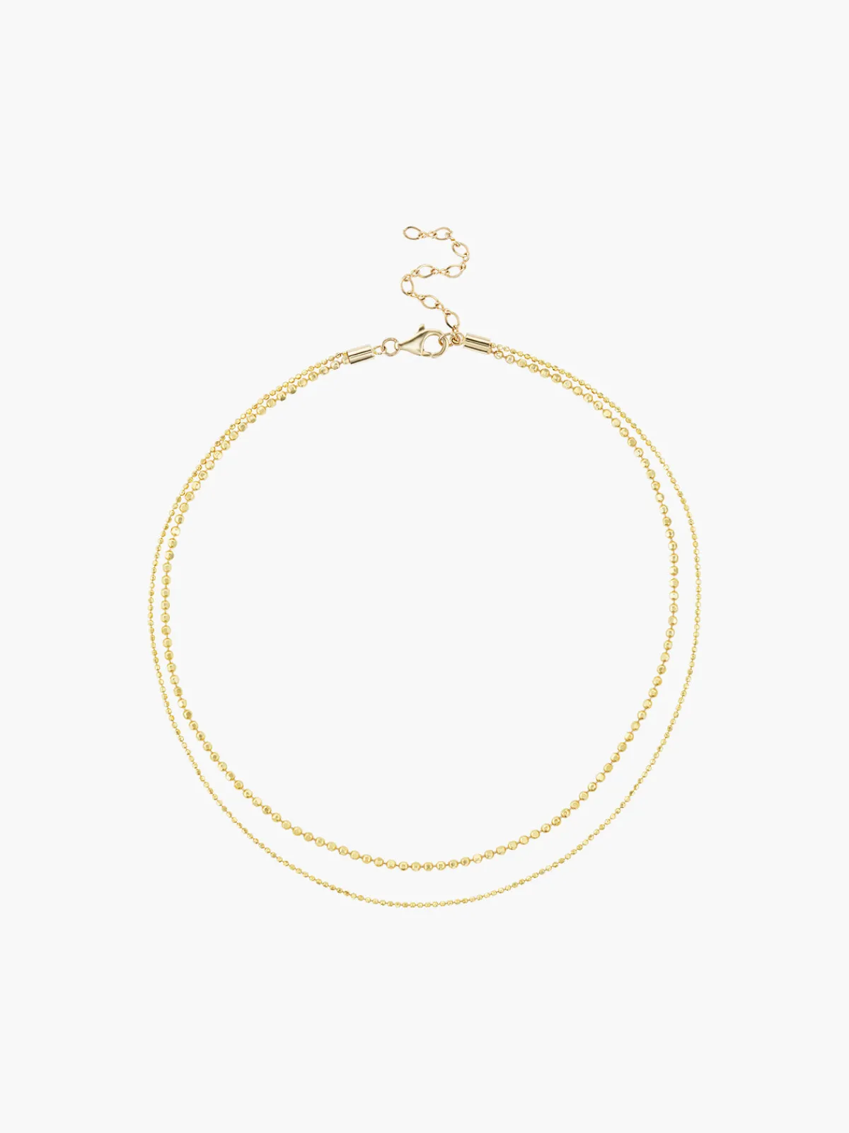 KBH Jewels Double Diamond Bead Necklace