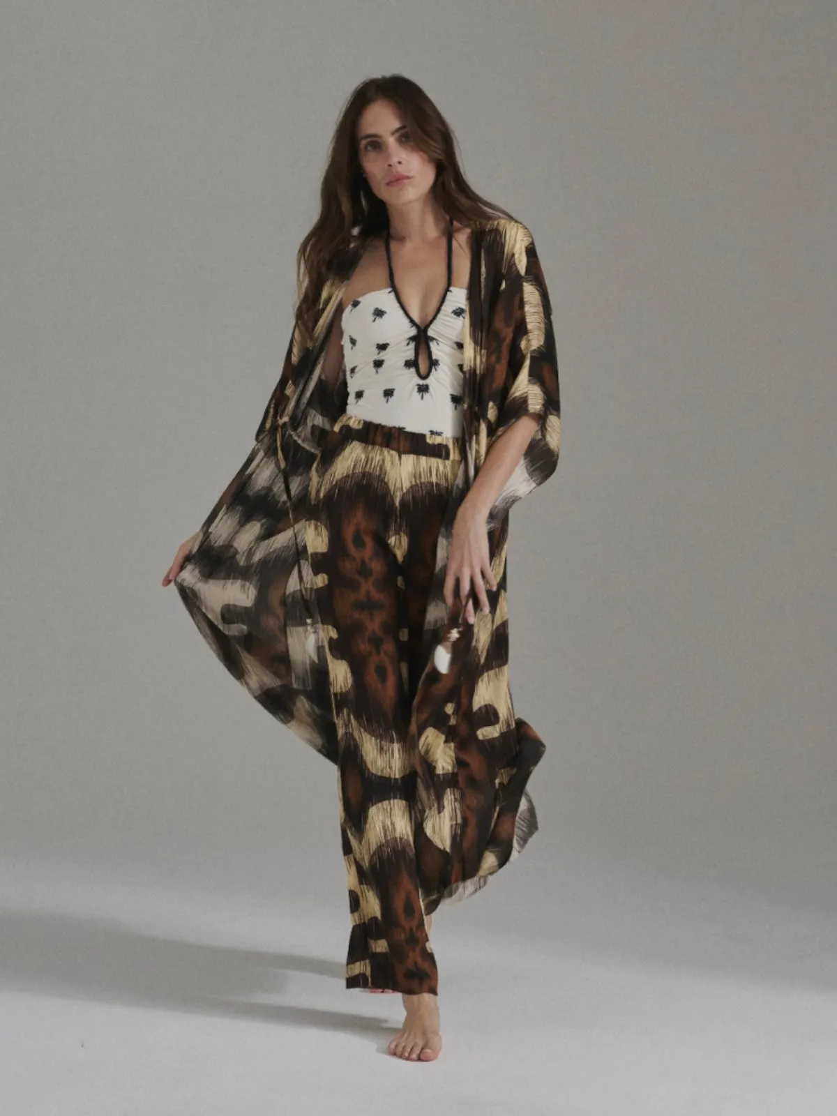 Juan de Dios San Benito Martellato Silk Pants