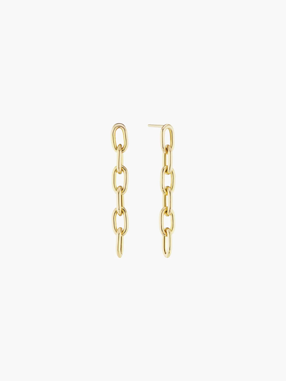 KBH Jewels Elongated Thick Chain Link Earrings Short