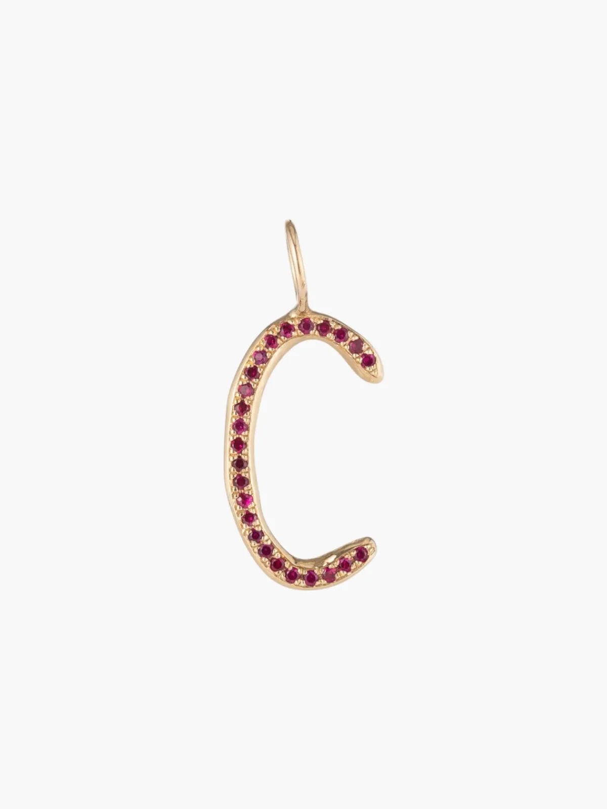 Mara Scalise Ruby Pavé Raw Letter