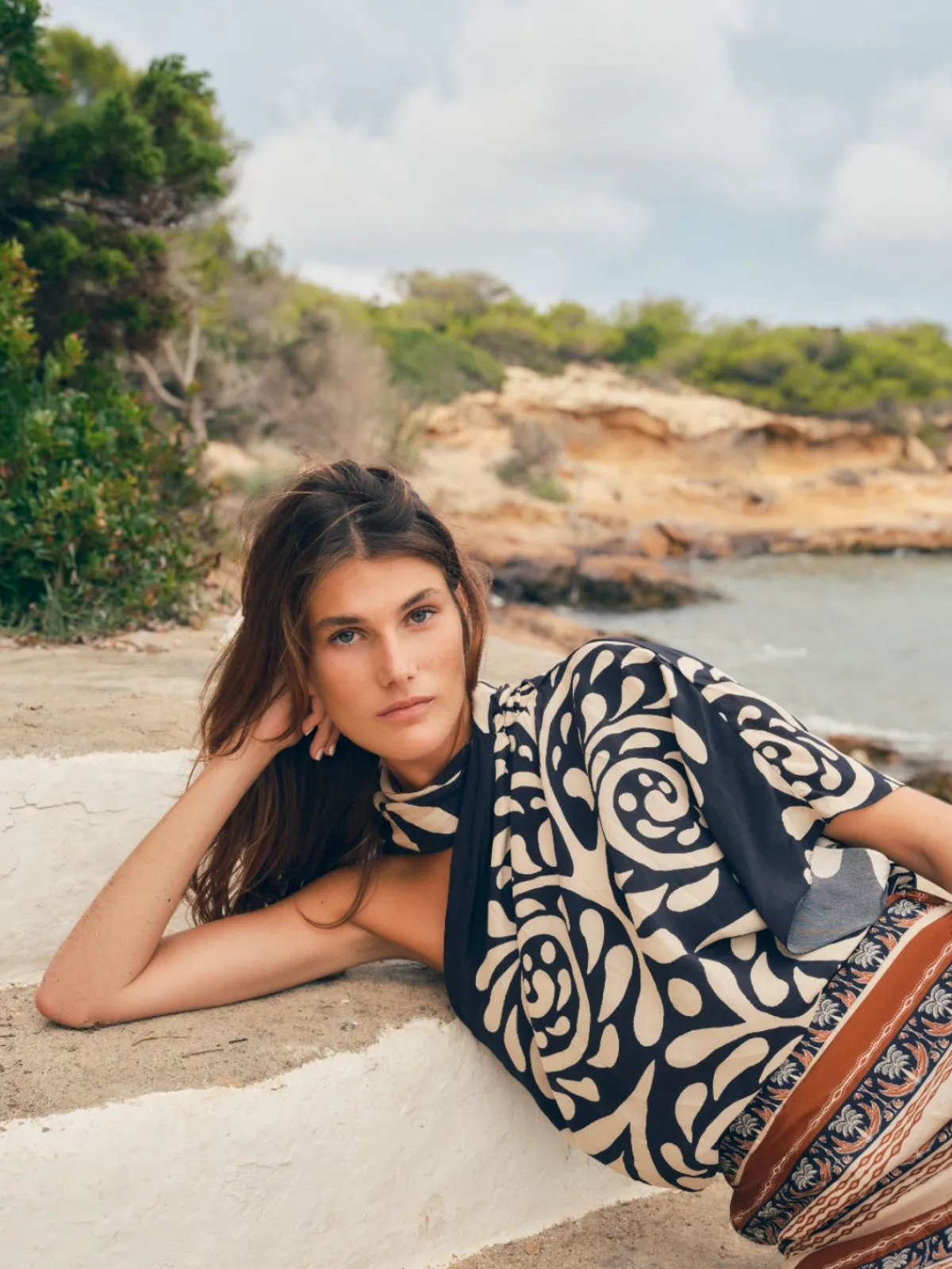 Juan de Dios Chiminango Crepe Chine Blouse