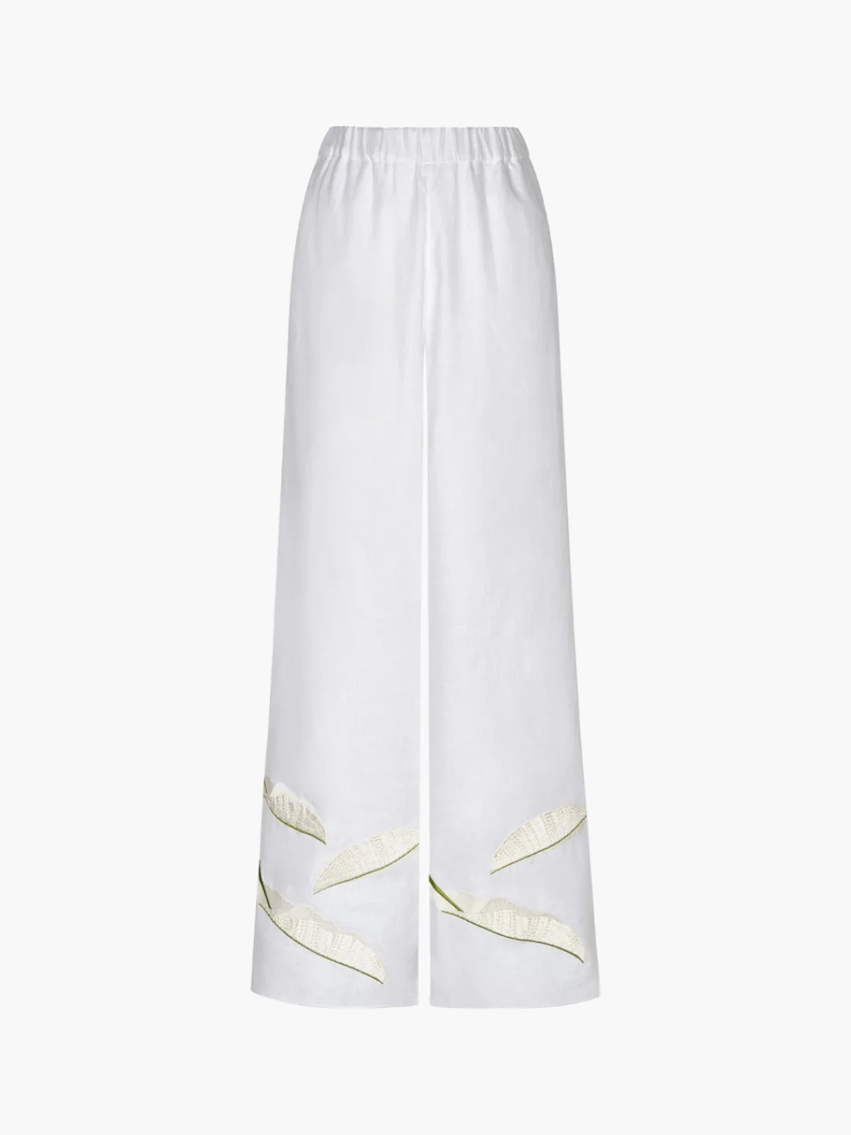 Juan de Dios San Benito Embroidered Linen Pants