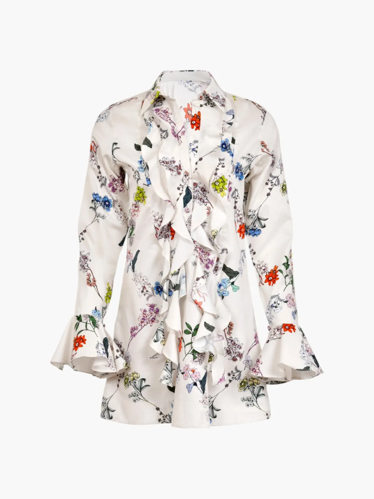 Francesca Miranda Cate Cotton Flowers Mini Dress