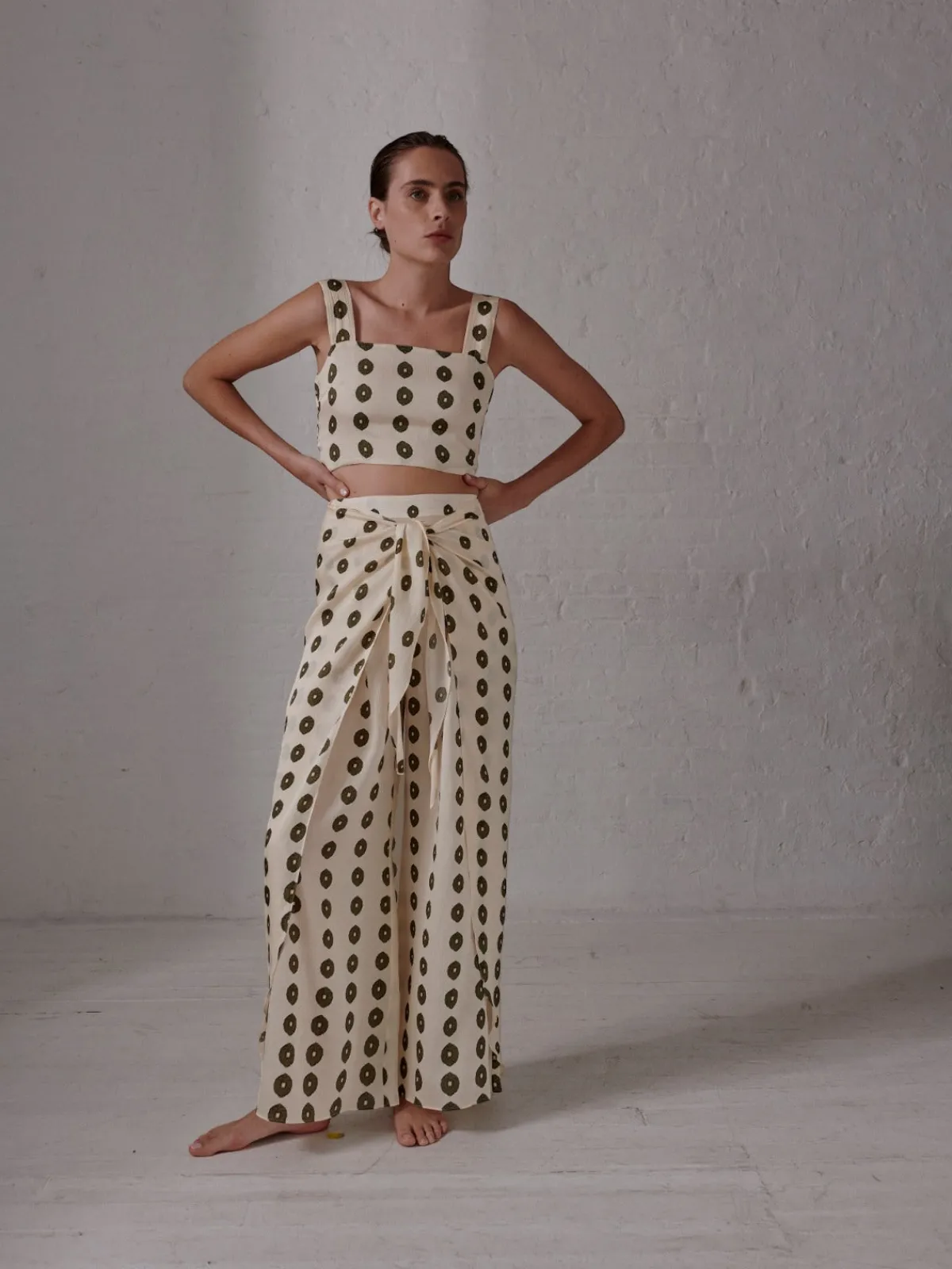 Juan de Dios La Bamba Silk Martellato Pants