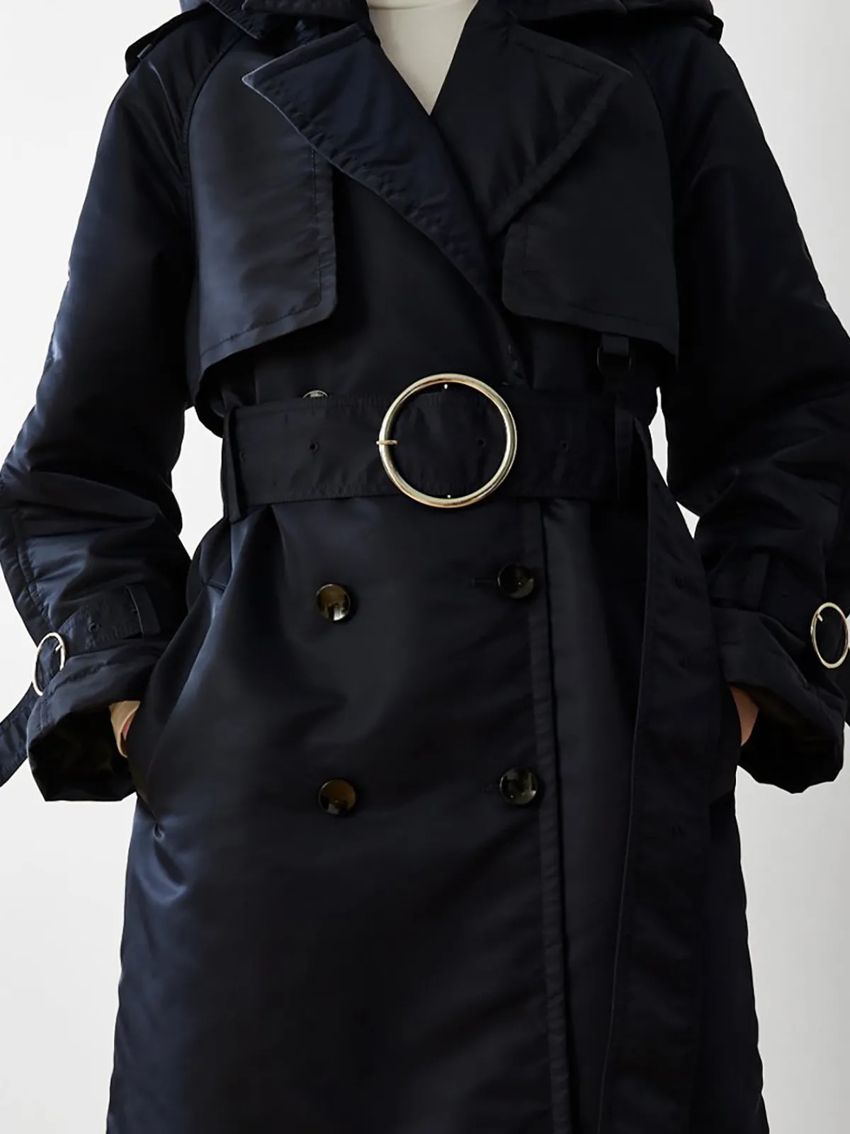 Caalo Sustainable Down Filled Satin Trench