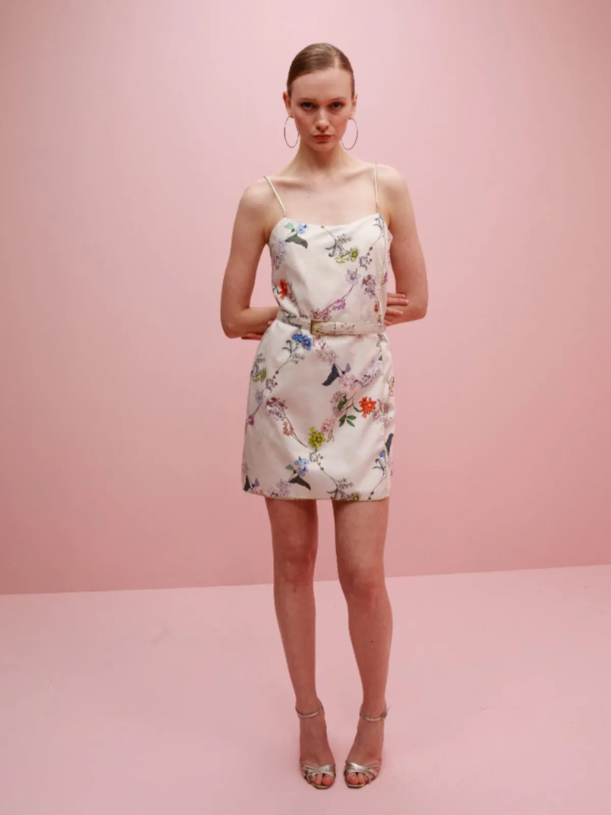 Francesca Miranda Limon Cotton Embroidered Dress