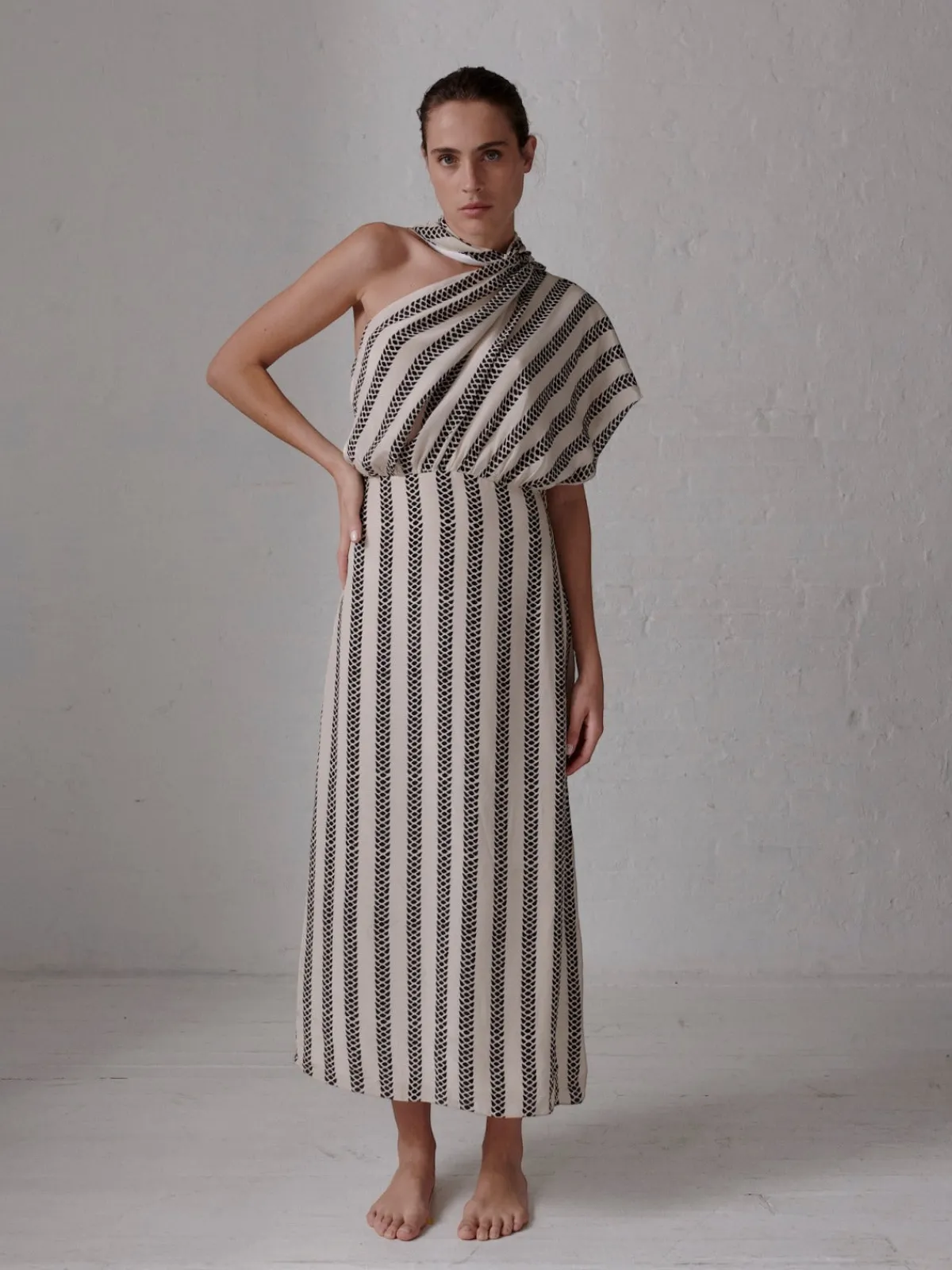 Juan de Dios Gioconda Crepe Viscose Midi Dress