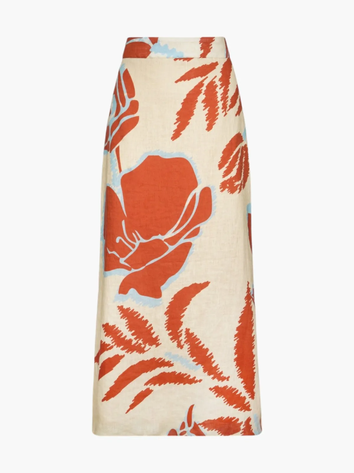 Juan de Dios Beatrice Linen Midi Skirt