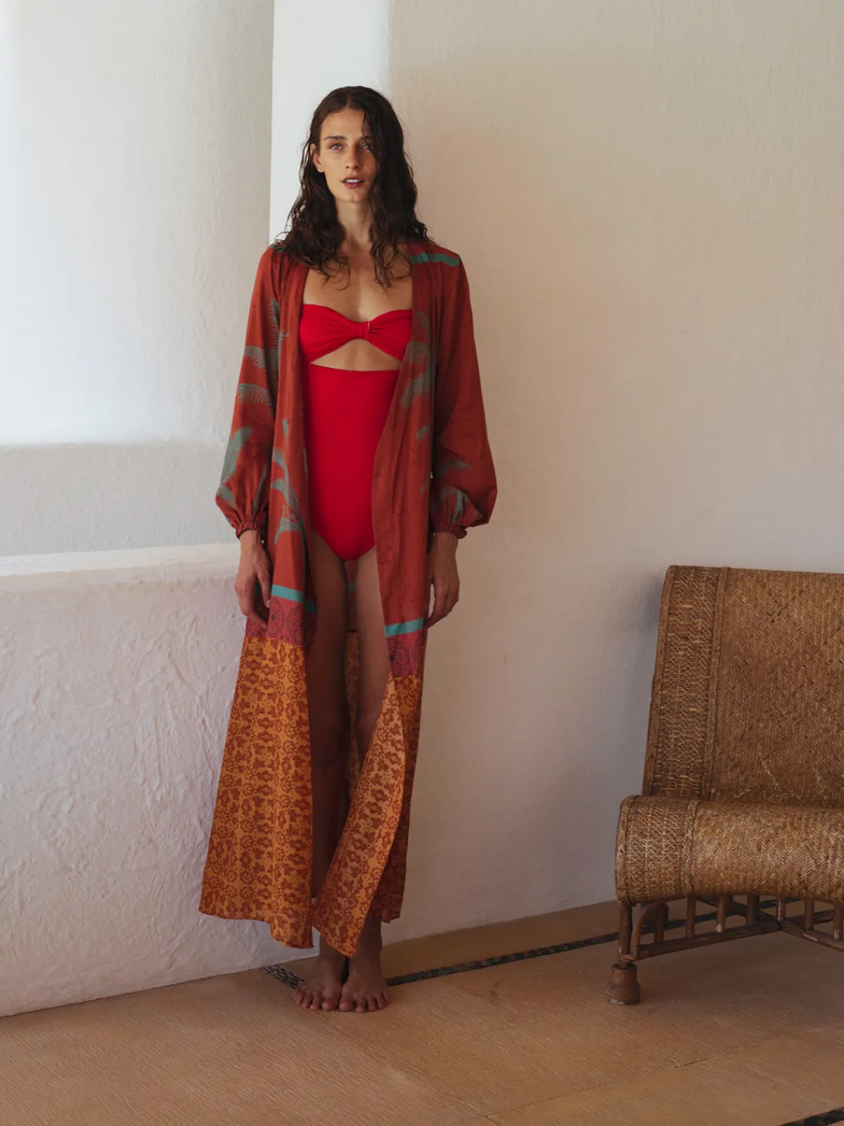 Juan de Dios Herradura Cotton-Silk Maxi Dress