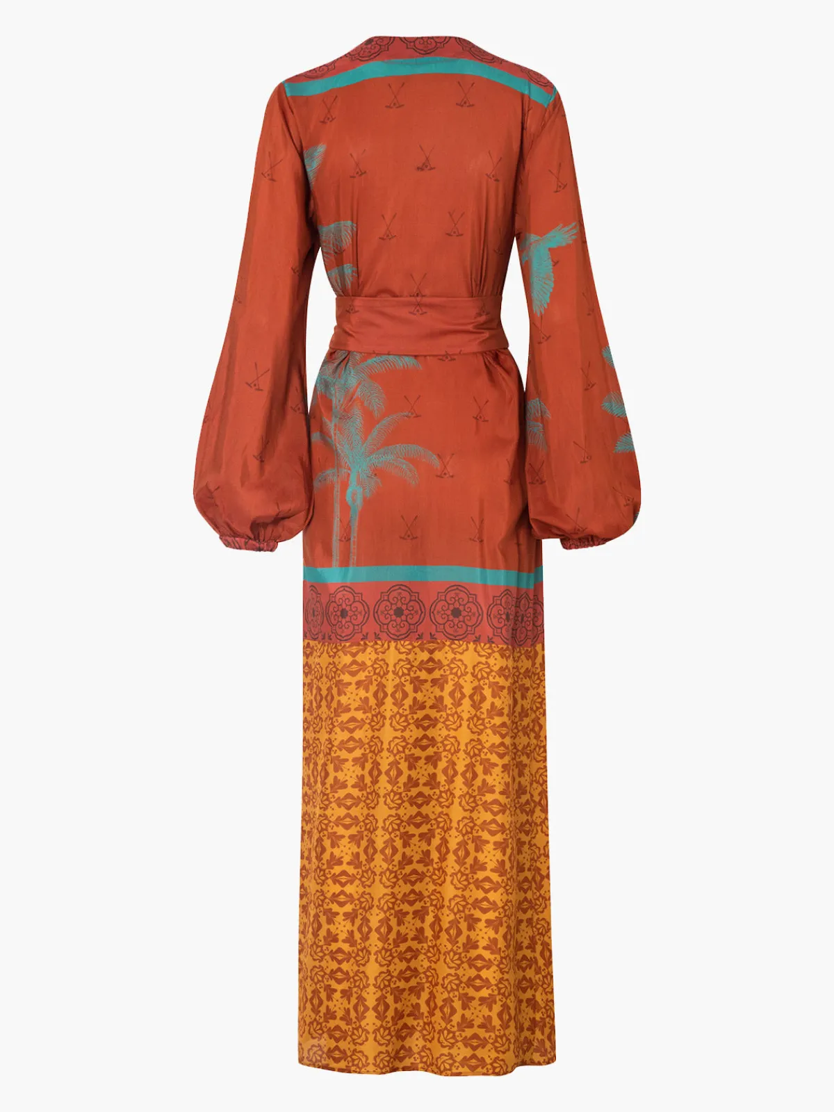 Juan de Dios Herradura Cotton-Silk Maxi Dress