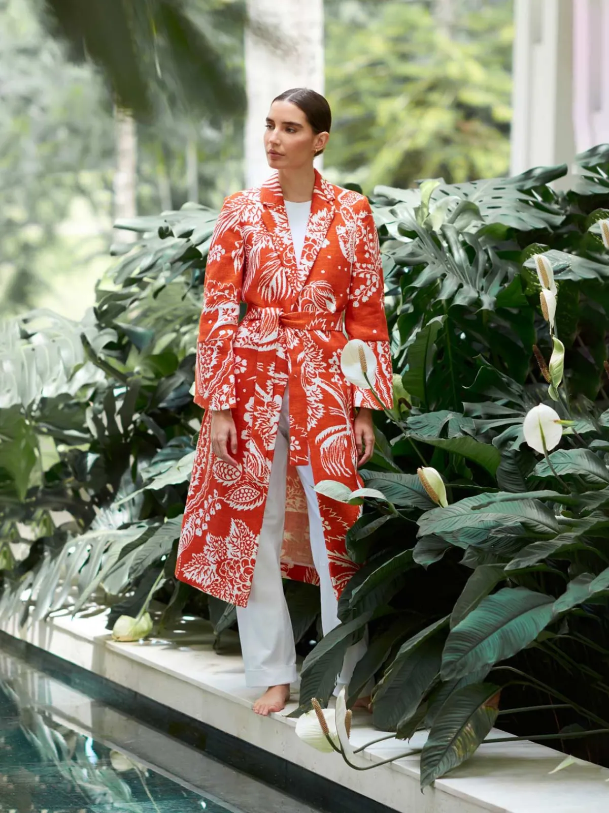 Maison Alma Cacao Wide Sleeved Kimono