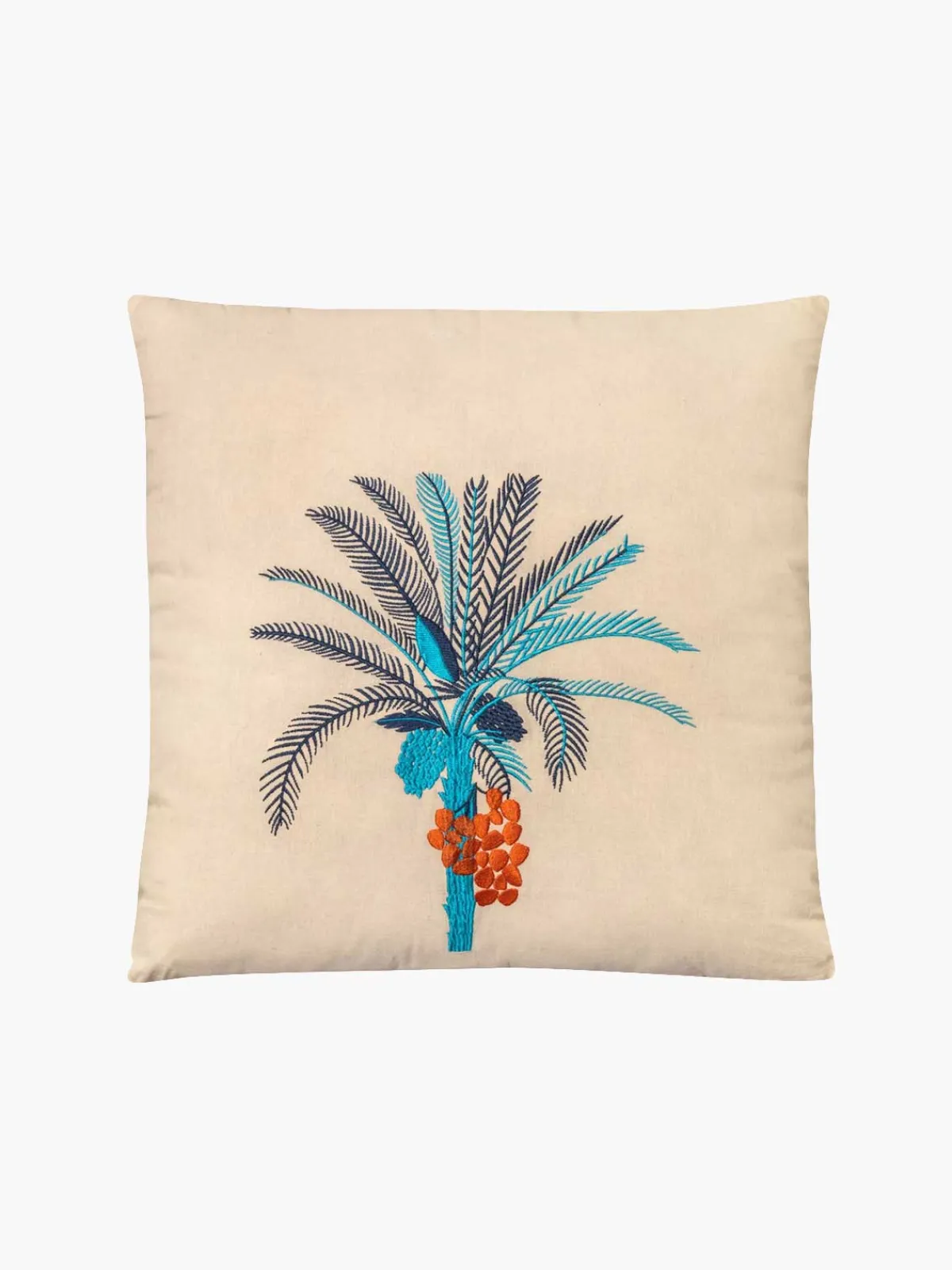Juan de Dios Palm Tree Embroidered Cushion Cover