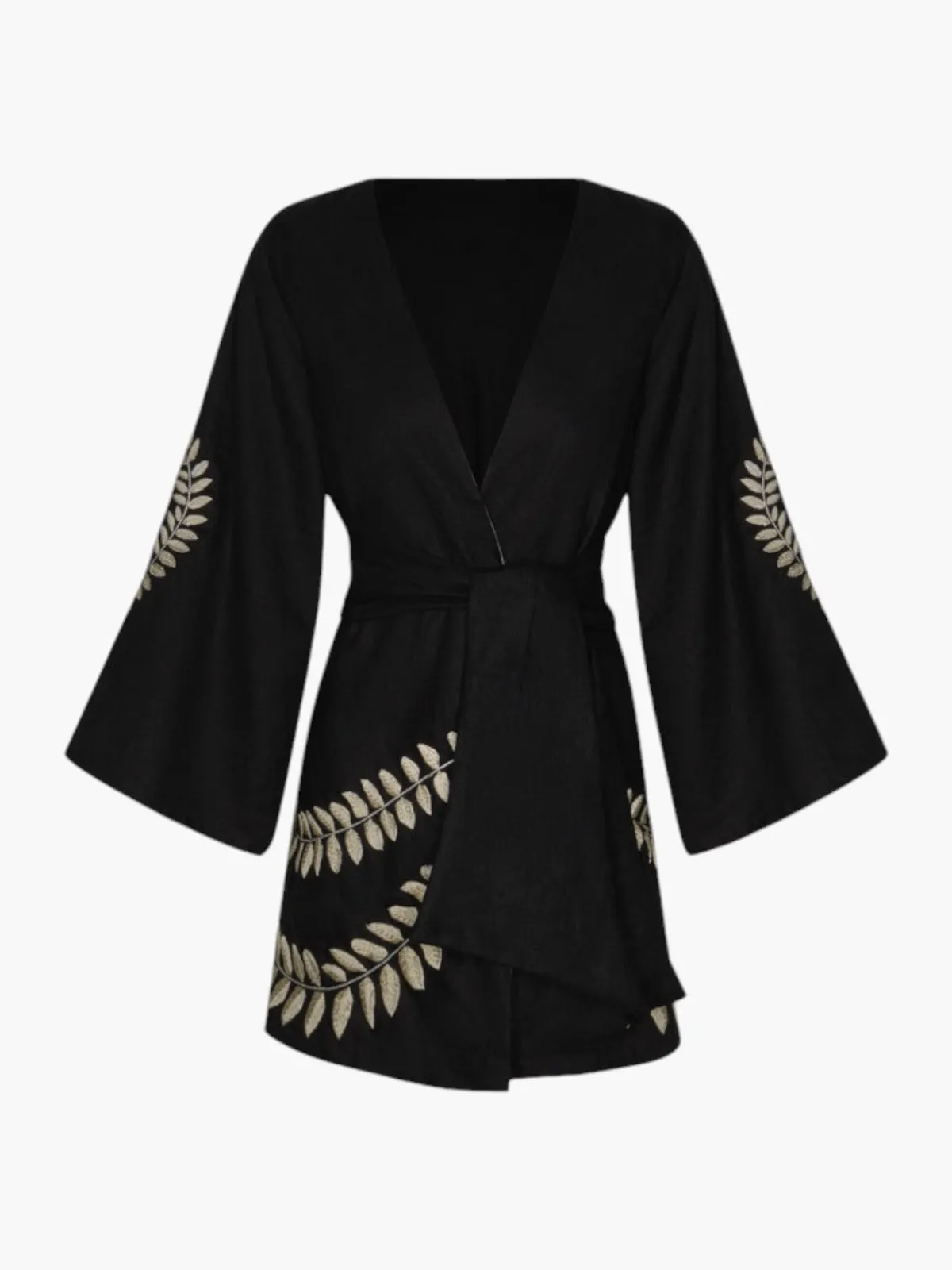 Juan de Dios Joaquina Embroidered Linen Mini Tunic