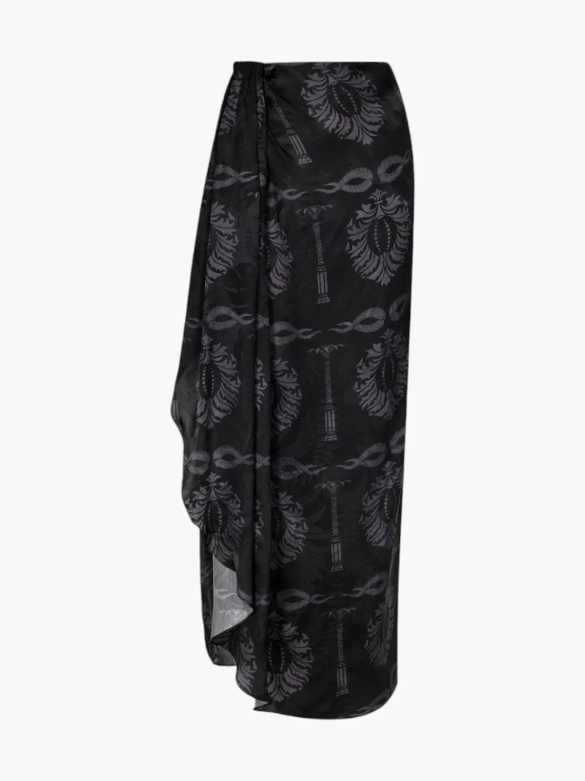 Juan de Dios Myanmar Silk Jacquard Midi Skirt