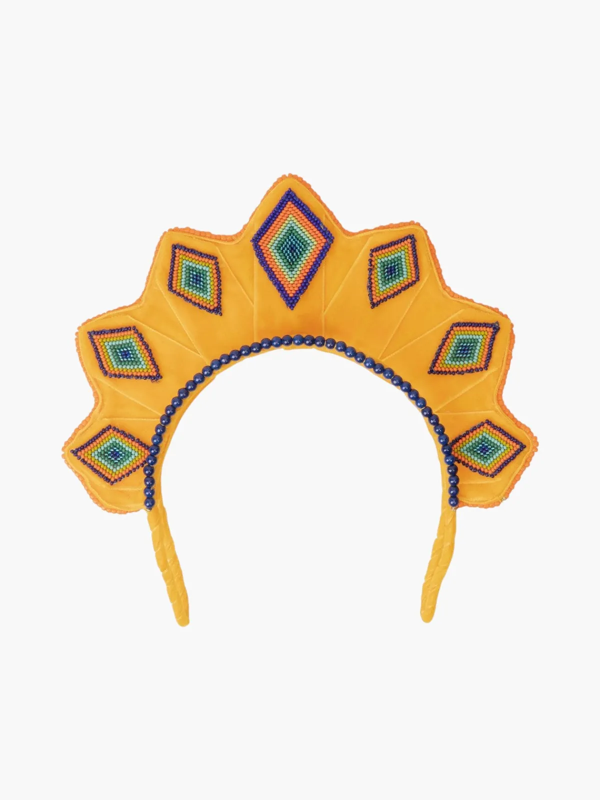 Magnetic Midnight Star Shaped Sibundoy Beaded Rombos Headpiece