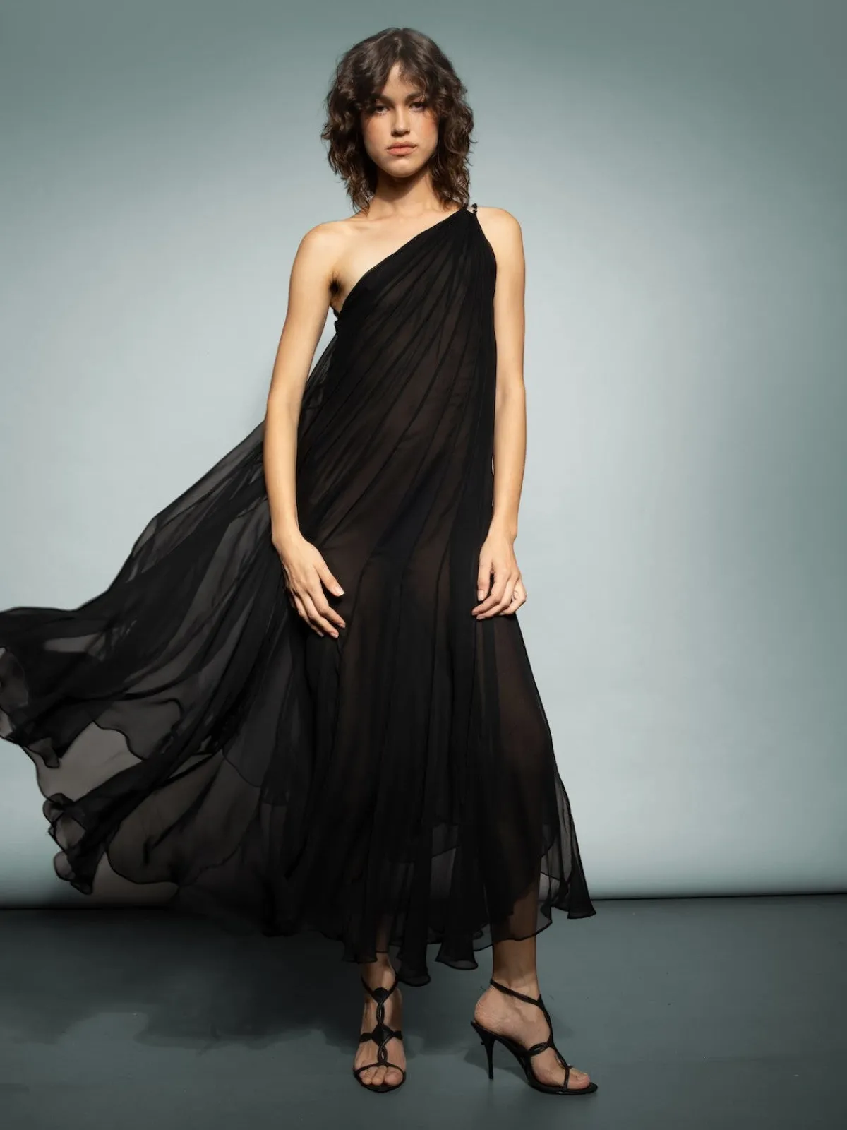 Francesca Miranda Jota One-Shoulder Dress