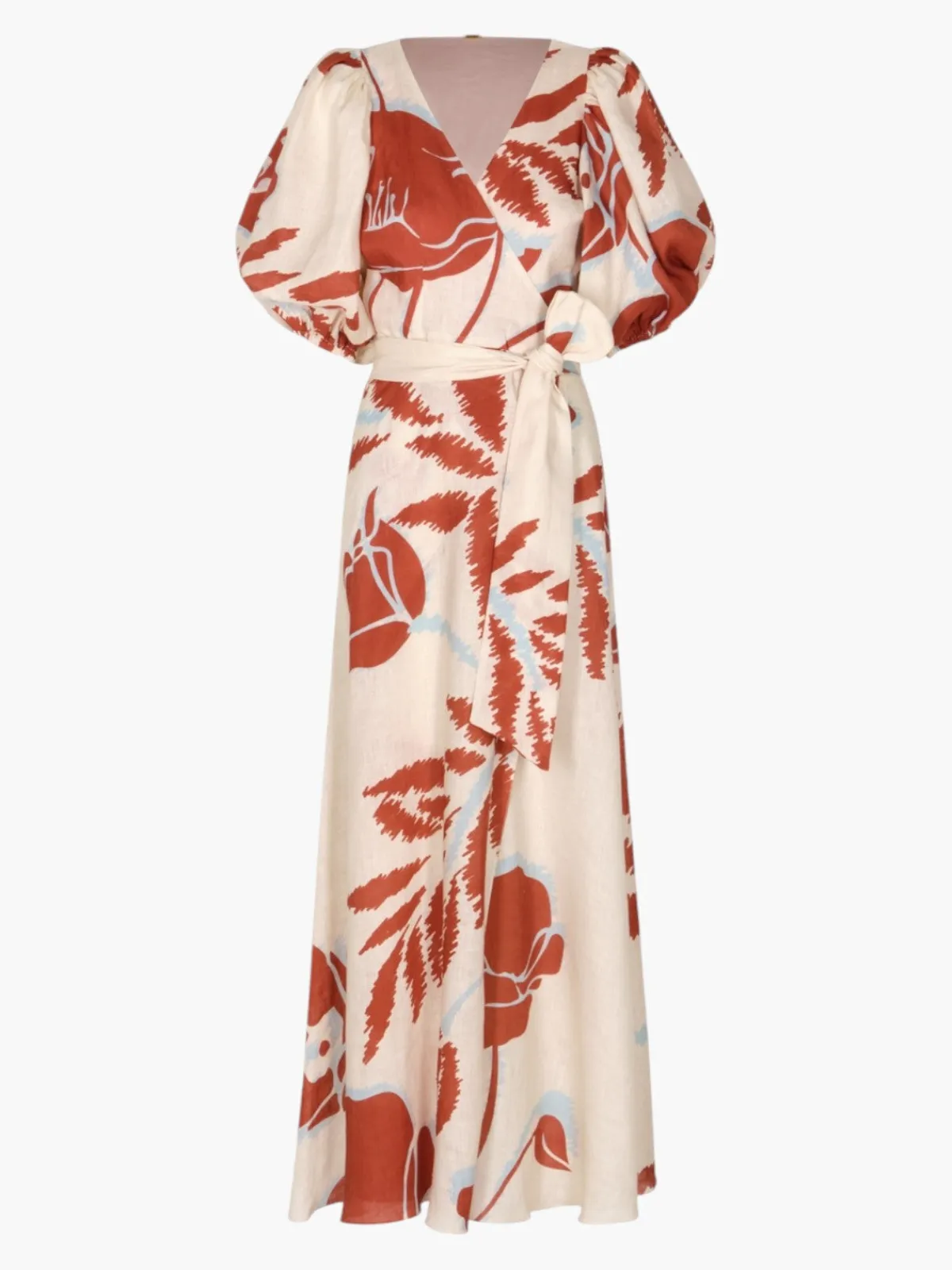 Juan de Dios Ermita Linen Midi Dress