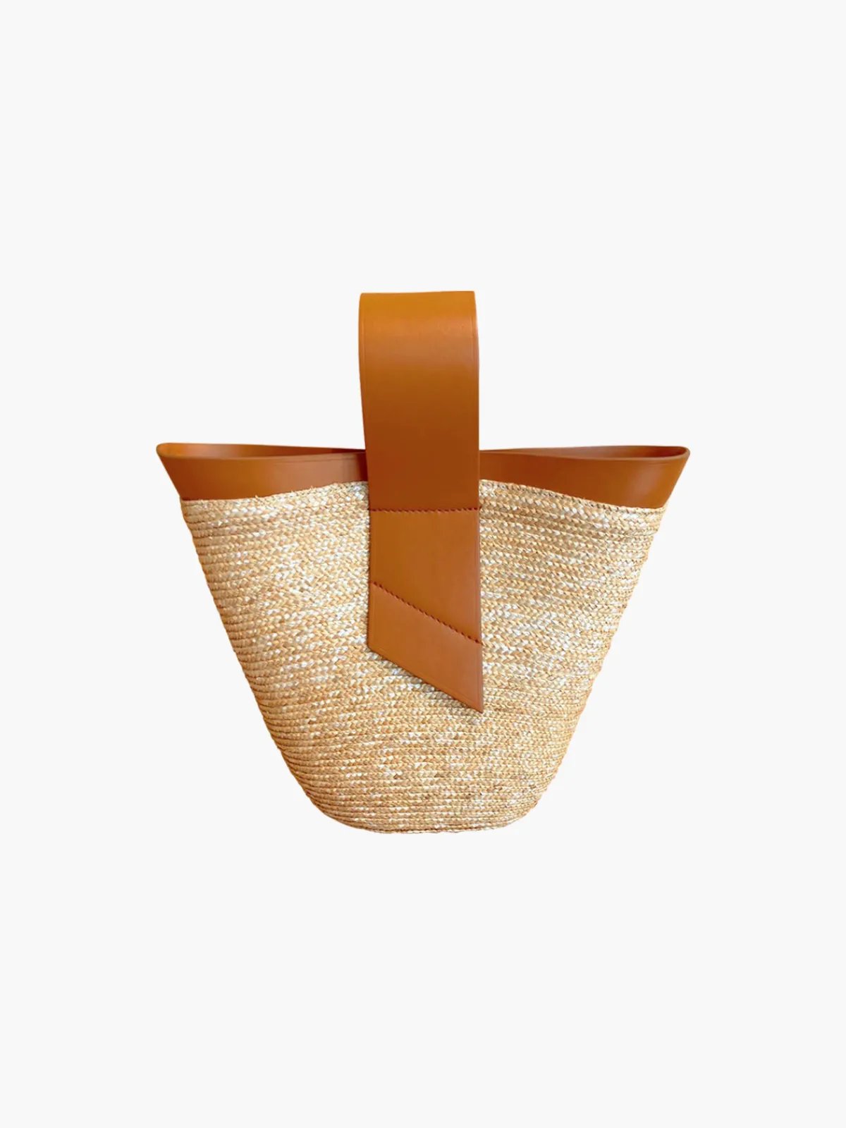 Carolina Santo Domingo Amphora Straw and Leather Bag