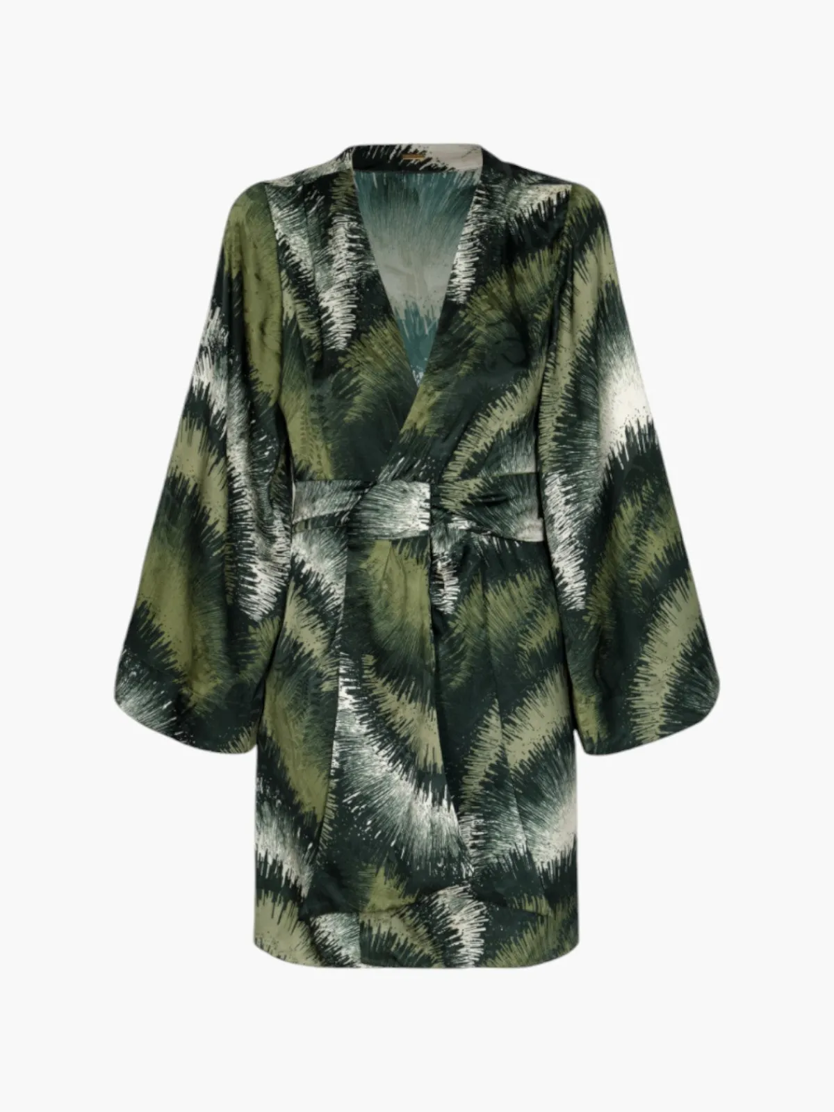 Juan de Dios Joaquina Silk Jacquard Mini Kaftan