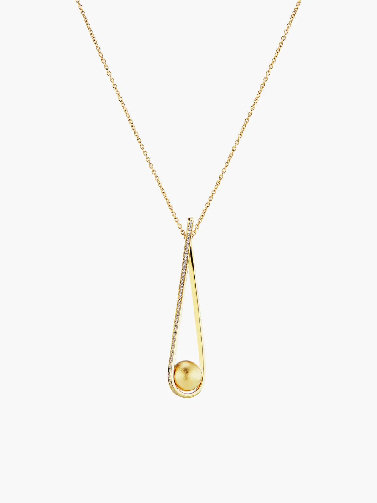 TEJEN Boule D'Or Lariat Pendant