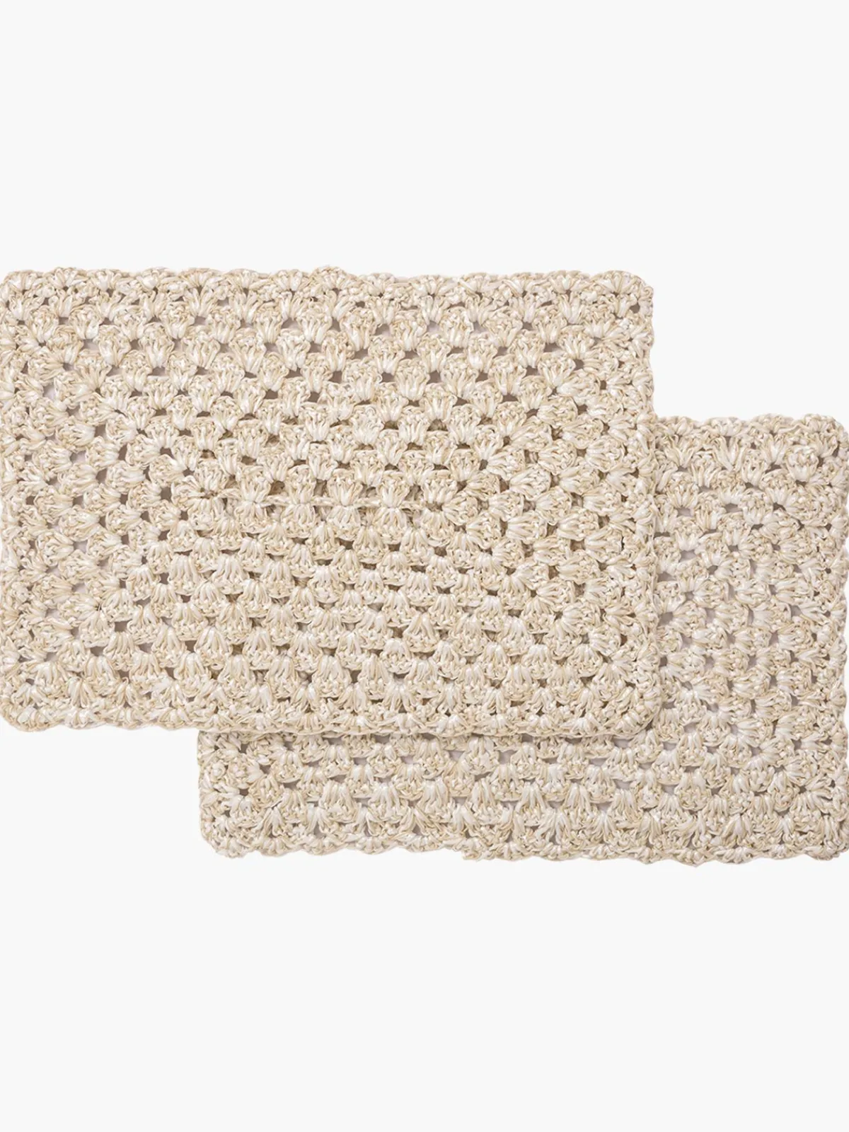 Francesca Miranda Natural Crochet Rectangular Placemats