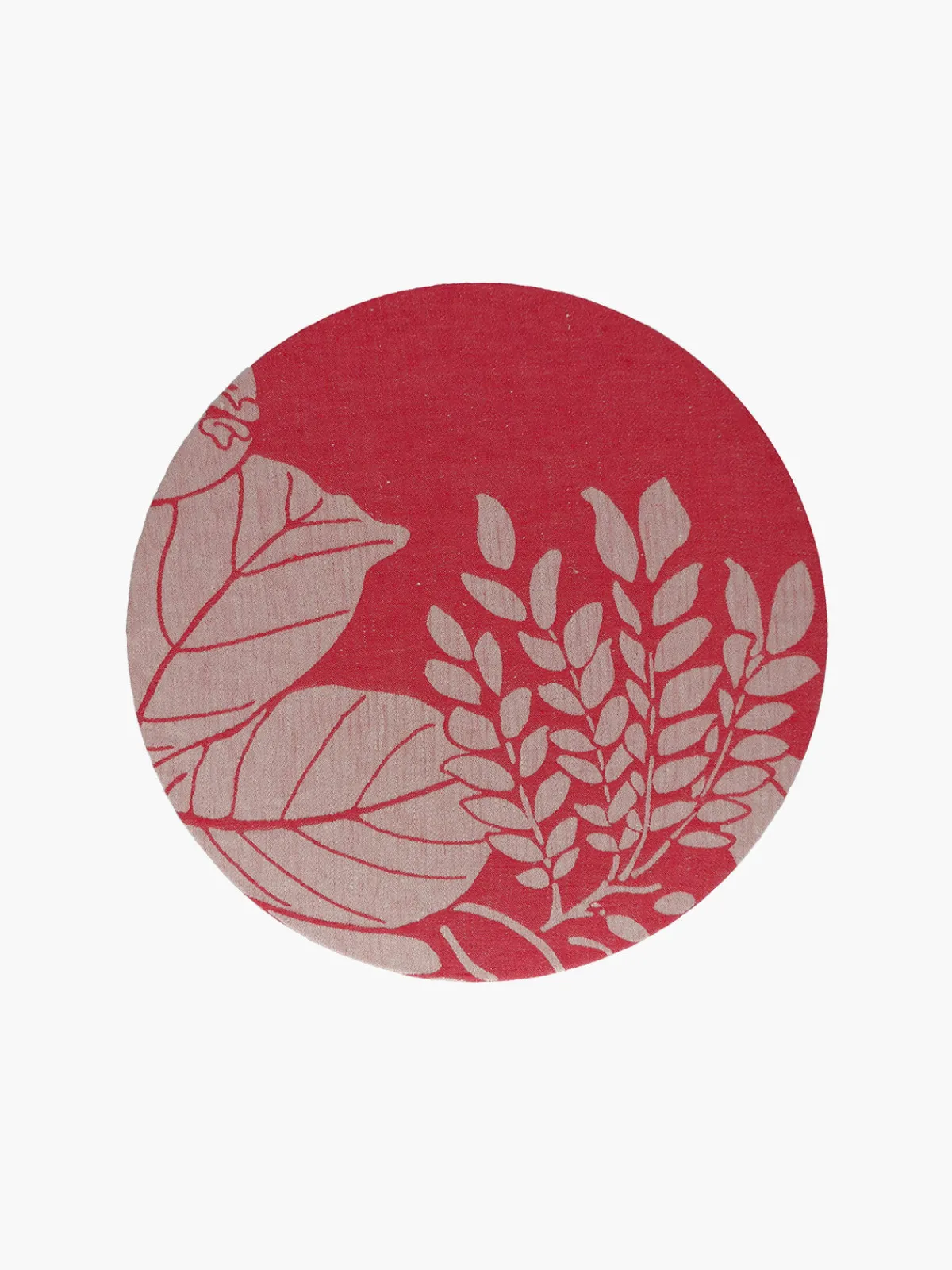 Moye Linen Damask Tutti Le Foglie Charger Plate