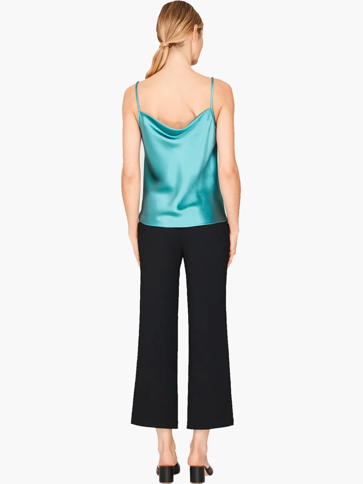 Mi Jong Lee Satin Draped Front Camisole