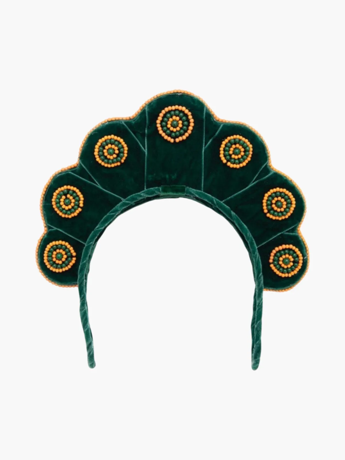 Magnetic Midnight Cloud Shaped Sibundoy Beaded Floral Headpiece