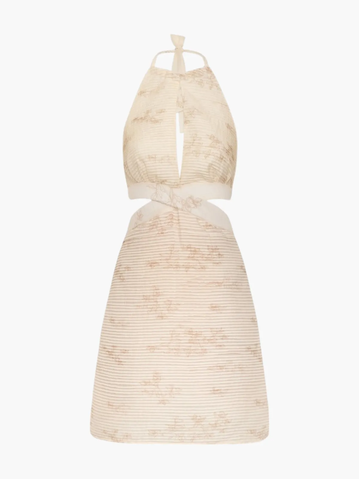 Juan de Dios San Agustín Pleated Cotton Mini Dress