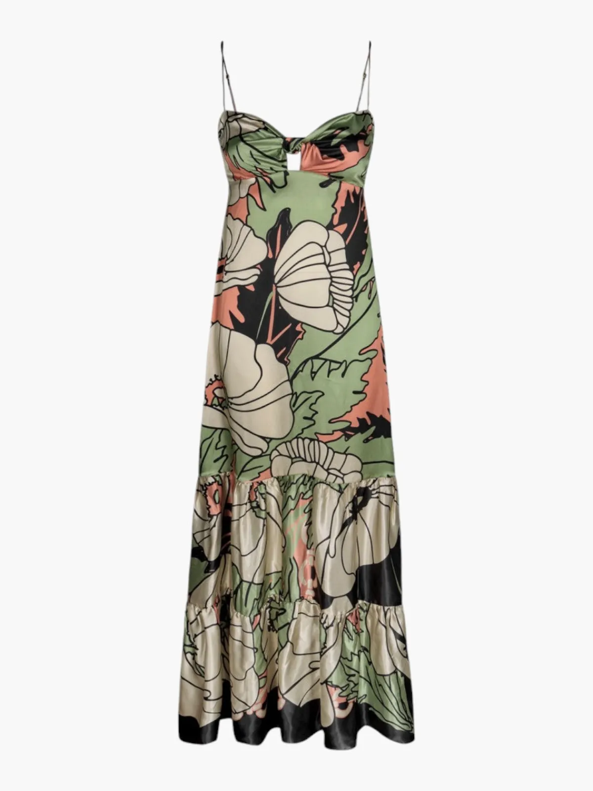 Juan de Dios Julieta Satin Silk Maxi Dress