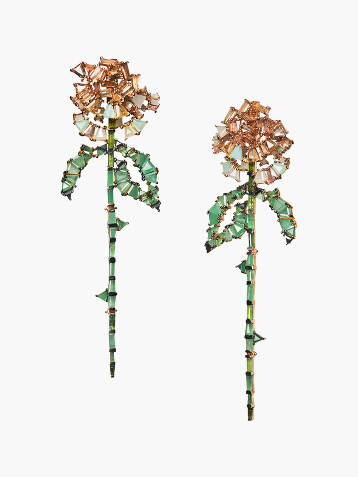Nak Armstrong Rose and Stem Earrings