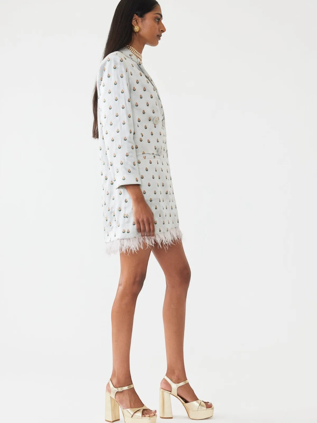 EDDY Alex Embroidered Blazer Dress