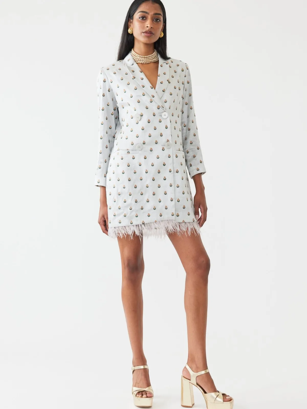 EDDY Alex Embroidered Blazer Dress