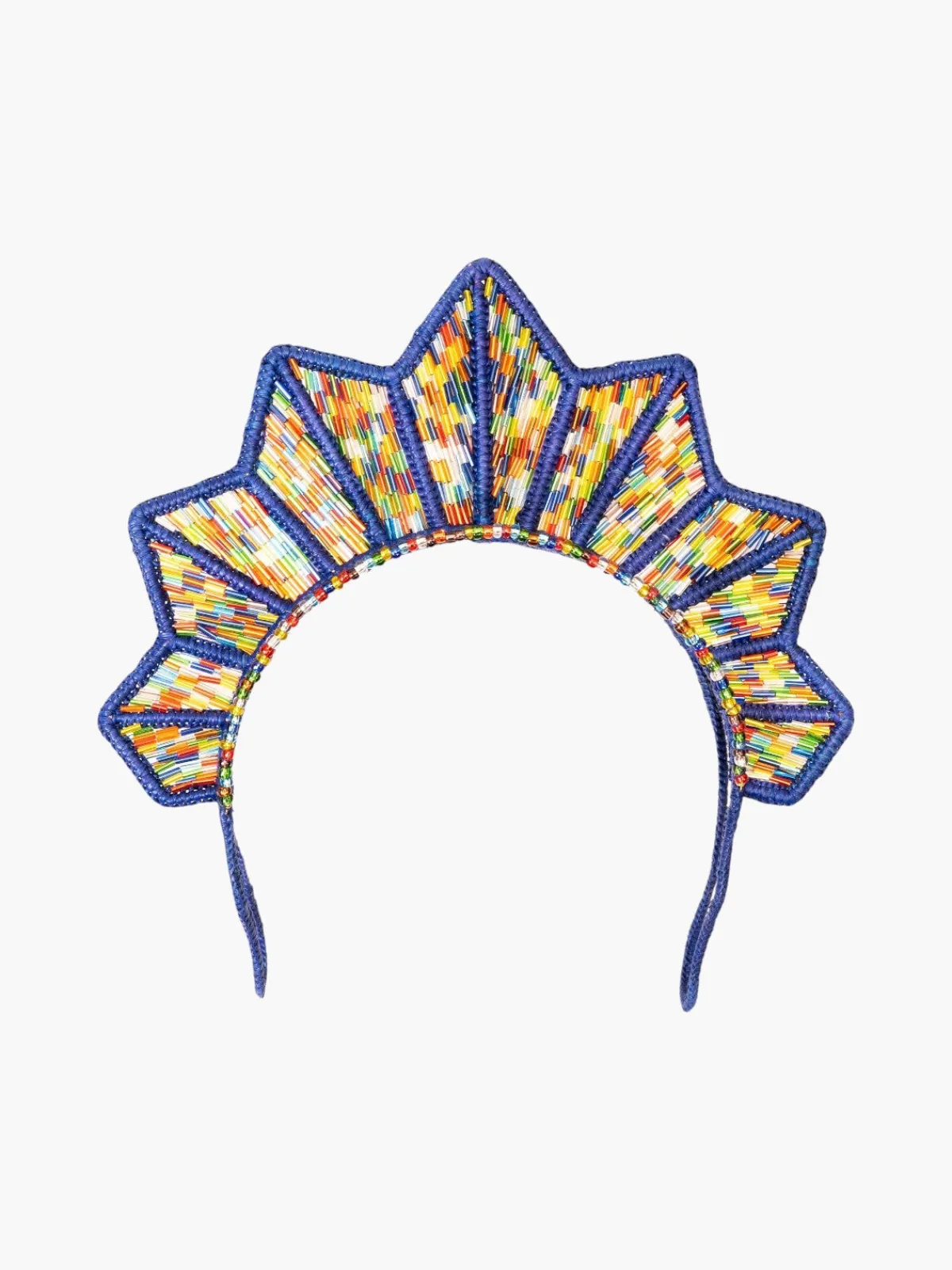 Magnetic Midnight Multicolor Bugle Beads Headpiece