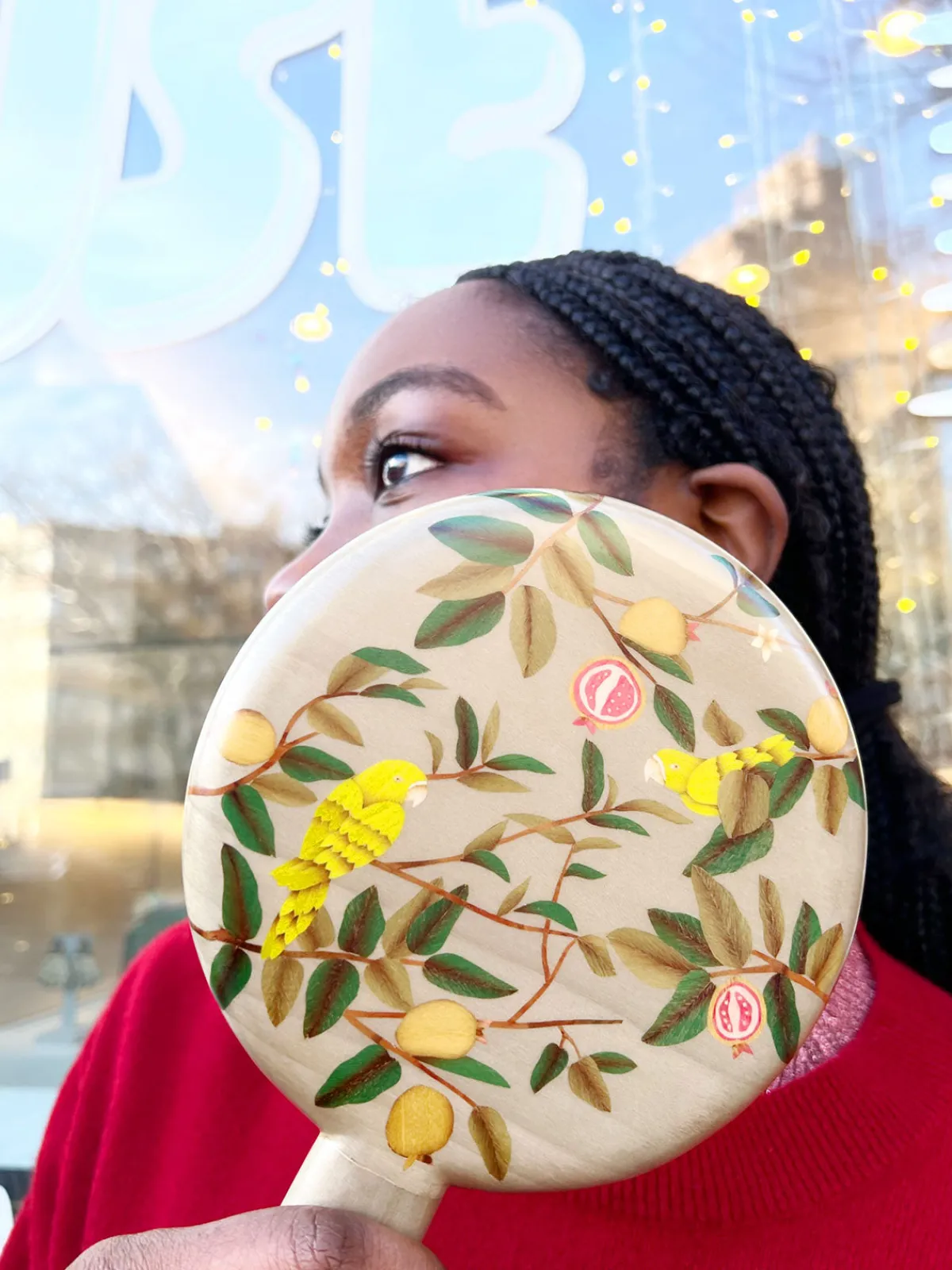 Silvia Furmanovich x Moye Marquetry Hand Held Mirror