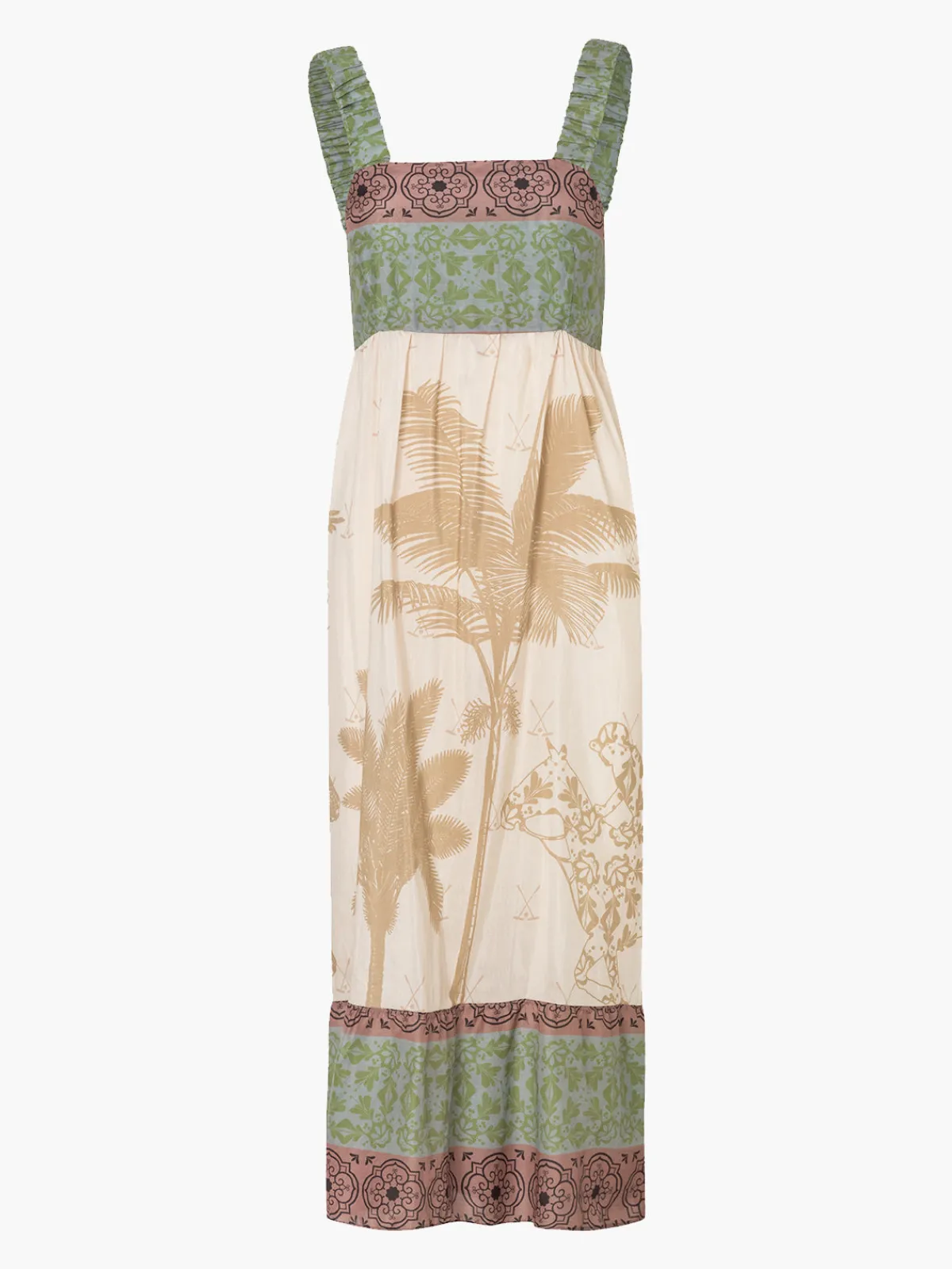 Juan de Dios Sol de Occidente Cotton-Silk Midi Dress