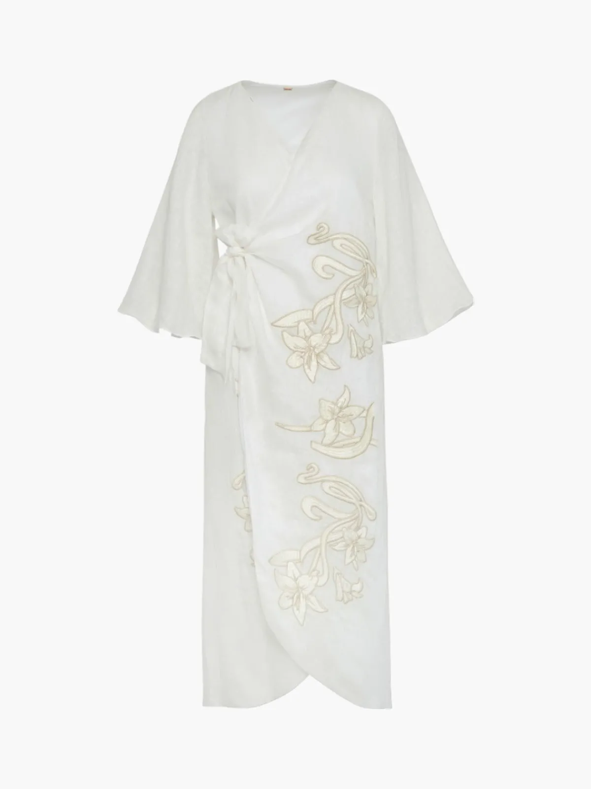 Juan de Dios Frida Linen Embroidered Dress