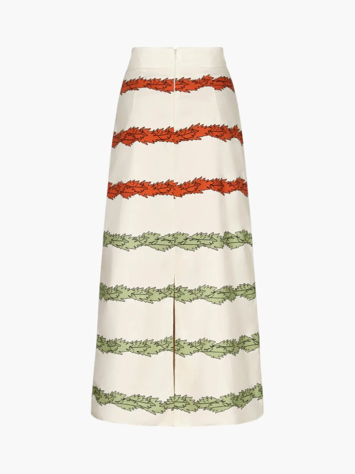 Juan de Dios El Carmen Embroidered Cotton Midi Skirt