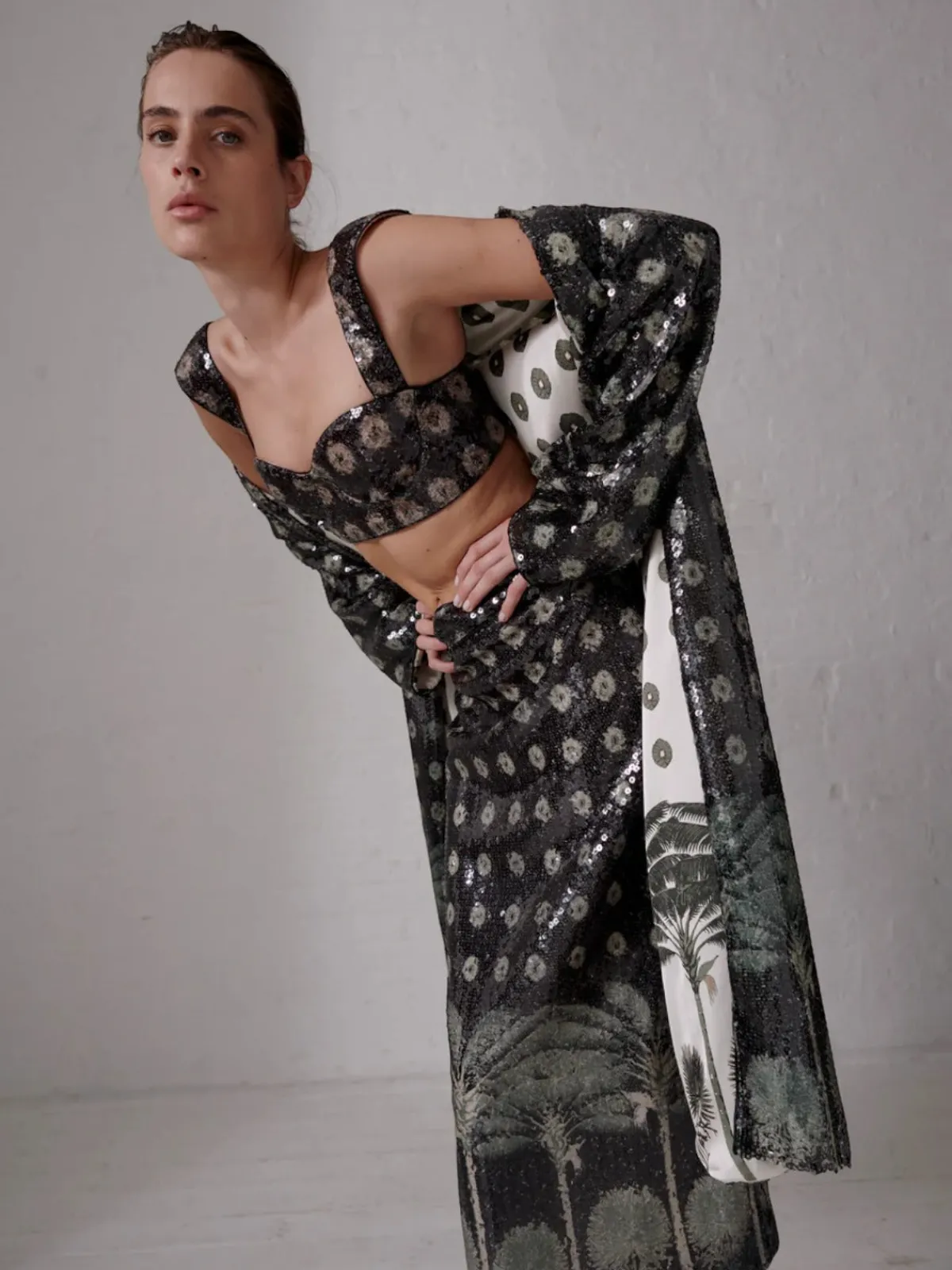 Juan de Dios Tintindeo Sequins Midi Coat